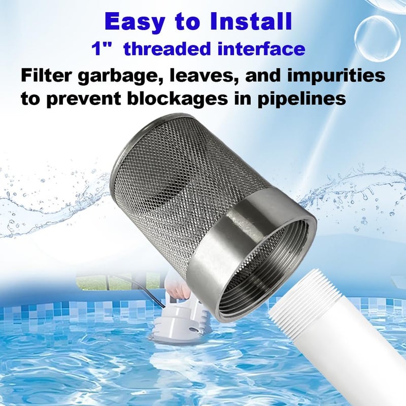 AIMCOCO Store 1inch SUS304 Stainless Steel Filter Head with Internal Thread Diameter of 32mm Connected to DN25 1" Water Pipe Filter Used to Remove Debris and Reduce Solid Entry - Image 5
